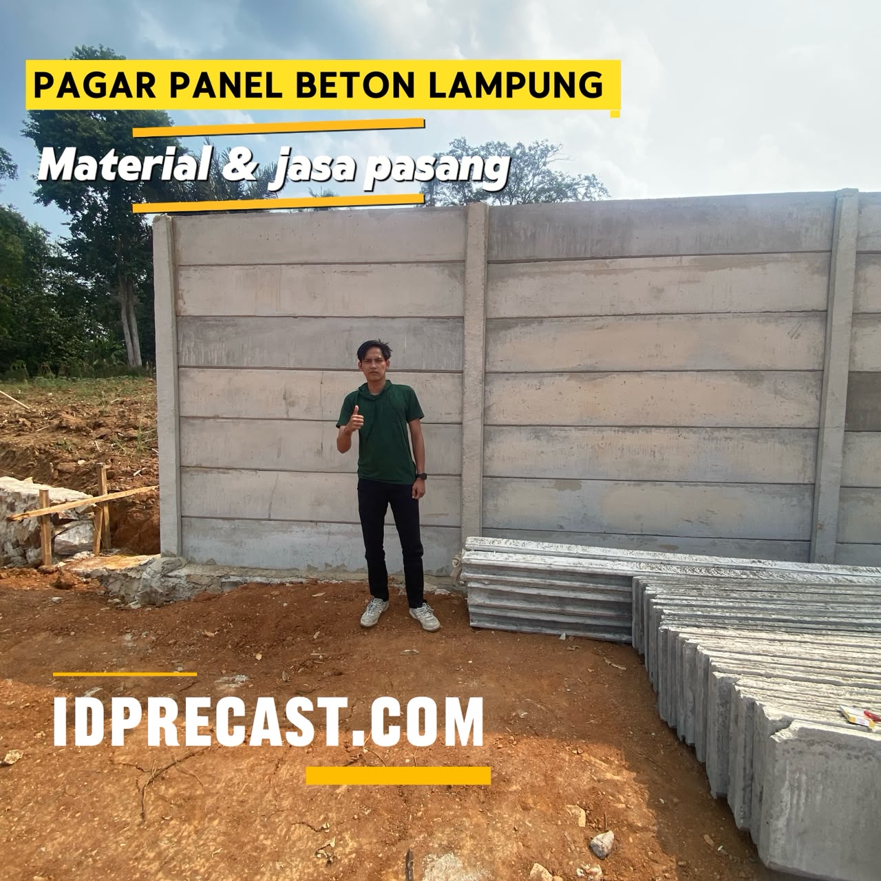 PAGAR PANEL LAMPUNG IDPRECAST Harga Pagar Panel Beton Lampung